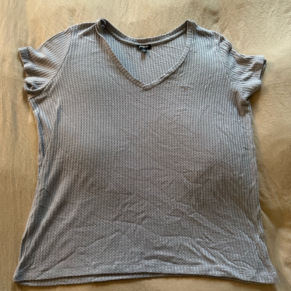 Grey V-neck t shirt from express. Size XL